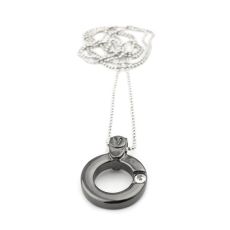 VÅGA smycken, halsband 90 cm ring gun