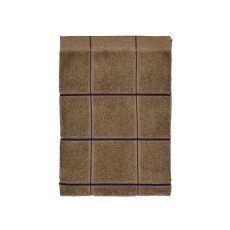 Södahl organic Vista Handduk 70 x 140 cm Warm Taupe rutig