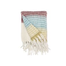 Villa Collection Bliss Pläd 130 x 170 cm Honey/Blå/Bordeaux/Sand