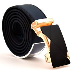 Läderbälte stripe svart 1013