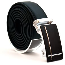 Läderbälte stripe svart 1014