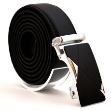 Läderbälte stripe svart 1015