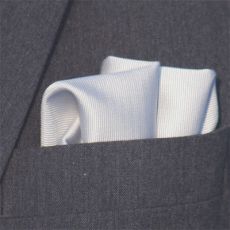 Bröstnäsduk silver vävd