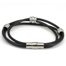 Läderarmband Joe svart