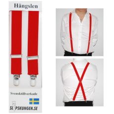 Svenska hängslen  Smala Röda