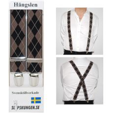 Svenska hängslen  Breda Brunrutig