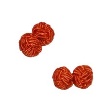 Manschettknopar rund orangeaprikos