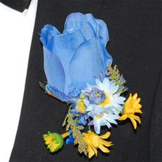 Corsage Ros Blå