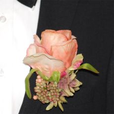 Corsage Ros Korallrosa