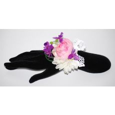 Handledscorsage Prästkrage Rosa