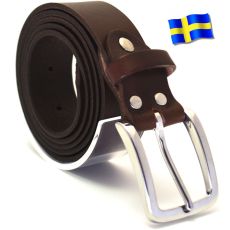 Läderbälte Bull brun 30mm 813