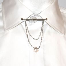 Kragpinne Silver med kedja