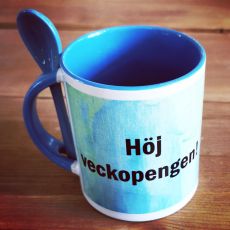 Mugg med sked - Höj veckopengen!
