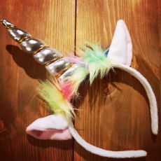 Diadem - Enhörning med silverhorn