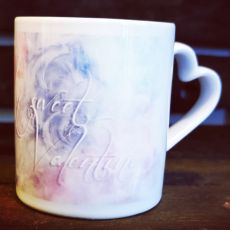 Mugg med hjärtformat öra - My sweet Valentine