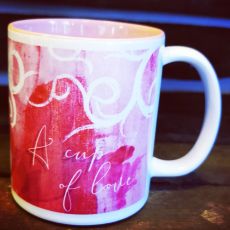 Mugg med rosa insida - A cup of love