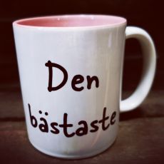 Mugg med rosa insida - Den bästaste