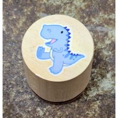 Trästämpel med dinosaurie