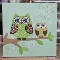 Grön tavla - Ugglor