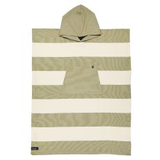 Badponcho/strandponcho Set olivegrön/offwhite vuxen.