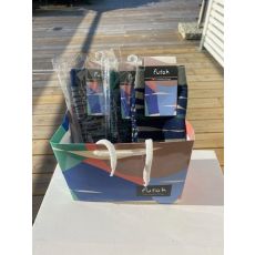 Futah strumpor modell Tide. 3-pack. Storlek ca 40-42. Blå/olive.