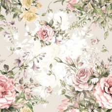 Servetter Rosor beige 33x33cm 20-pack