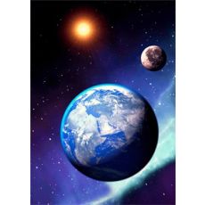 Vykort 3D Earth from space