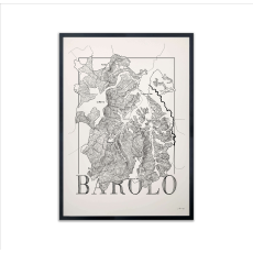 Vinkarta Barolo 50x70cm