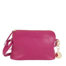 Axelremsväska halvmåne skinn cerise Ulrika Design 08-8009