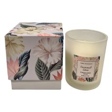 Doftljus Coconut Lime Glas Vitt