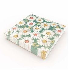 Servetter Grön prästkrage 33x33cm 20-pack