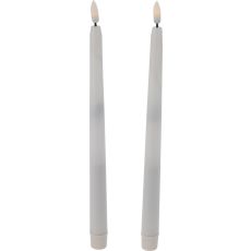 Ljus 2-pack LED Vita 27 cm