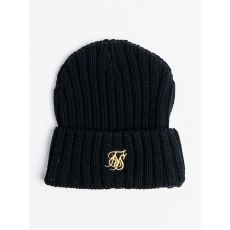 Rib Cuff Knit Beanie Black/Gold