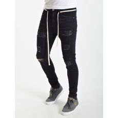 Bandana Rip & Repair Jeans Black