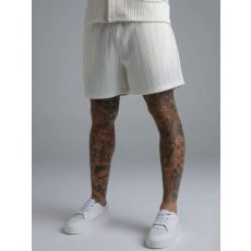 Ecru Textured Shorts
