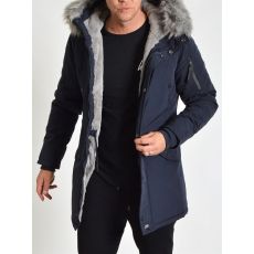 Polycotton Parka Navy/Grey