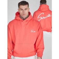 Script Hoodie Coral Red