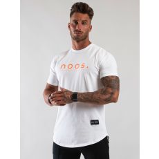 Big Logo Scoop Tee White/Neon Orange