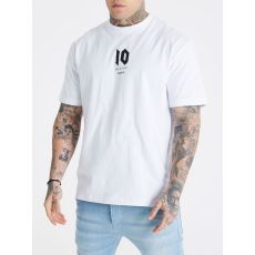 Messi x Oversized Logo Tee White