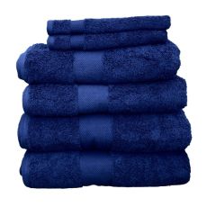 Set of 6 Towels - Navy Blue