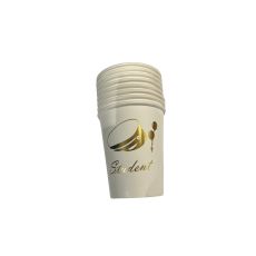 Mugg Student Vit/Guld 8-pack