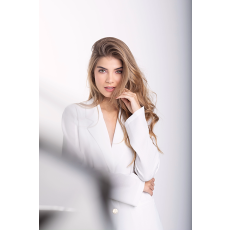 Linen Blazer in Off-White