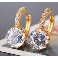 Örhängen med Cubic Zirconia och i 18 K Guldplätering