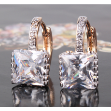 Örhängen med Cubic Zirconia och i 18 K Guldplätering