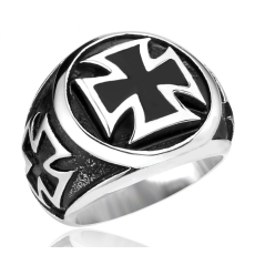 Ring "Maltese Cross"  i Rostfritt stål