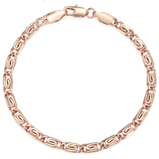 Armband i 18K  Roséguldplätering 5mm