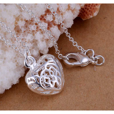 Halsband "Stereo Heart" i 925 Sterling Silverplätering