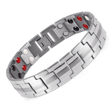 Magnetarmband i rostfritt stål  -Silver