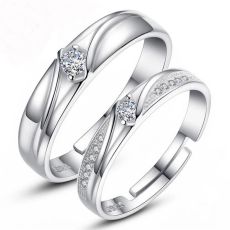 Parringar med Cubic Zirconia och i 925 Sterling silverplätering