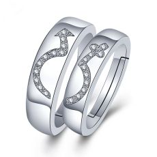 Parringar med Cubic Zirconia och i 925 Sterling silverplätering